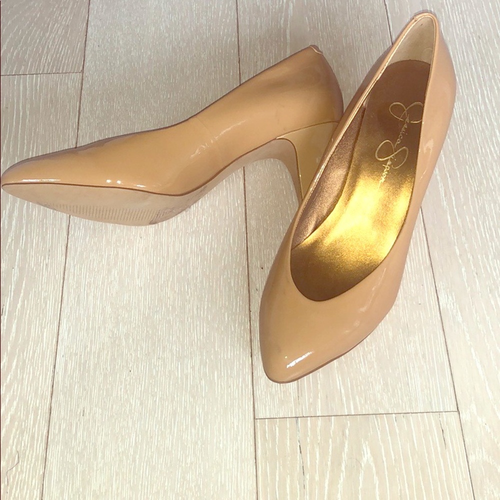Jessica Simpson cream heels